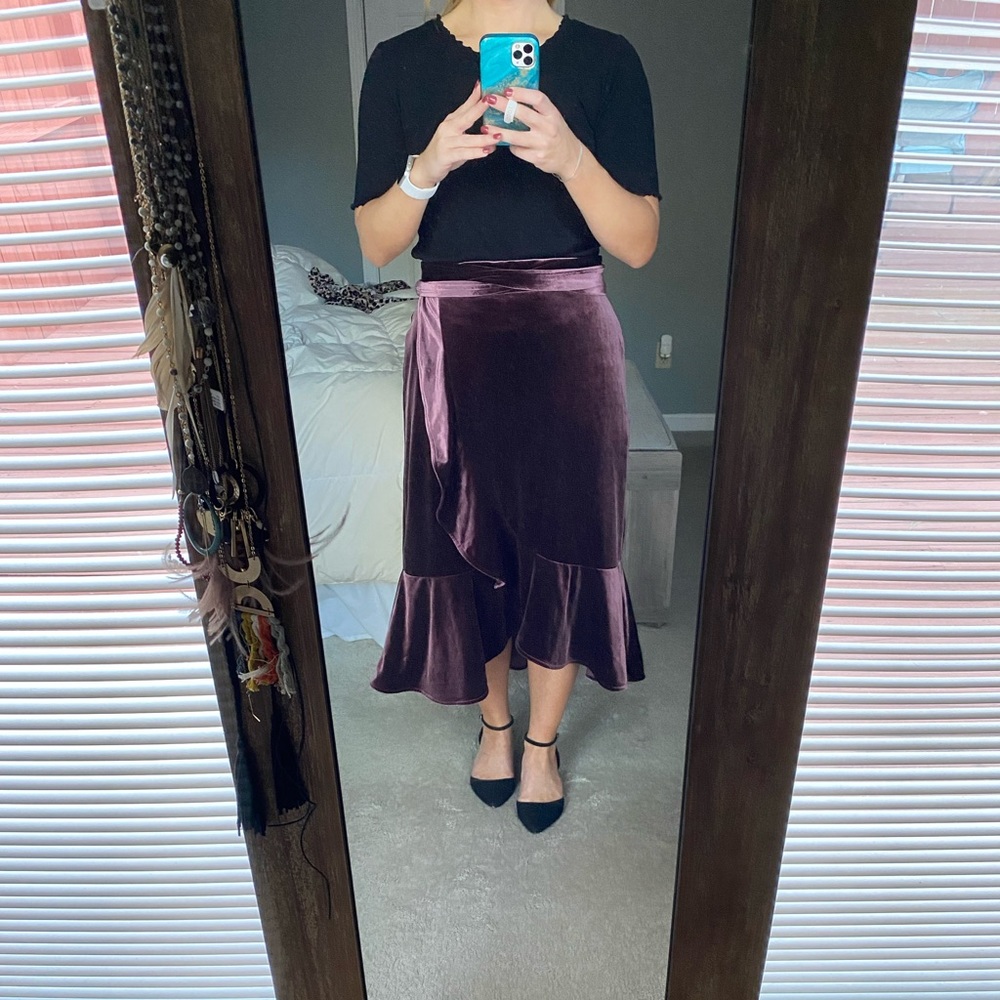 Purple velvet skirt!
